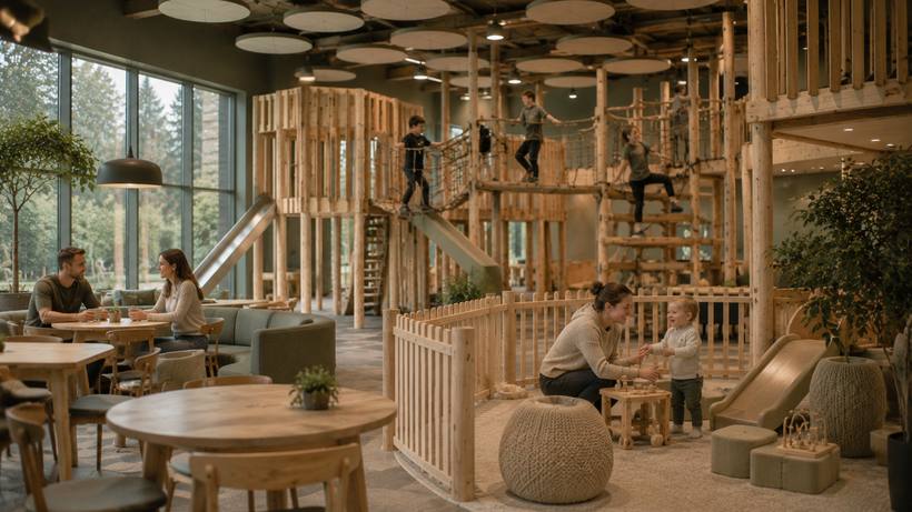 The full Lumiplay space with children of all ages